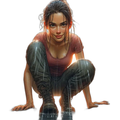 weapon, face, comic book art, concept art transparent PNG cut-out