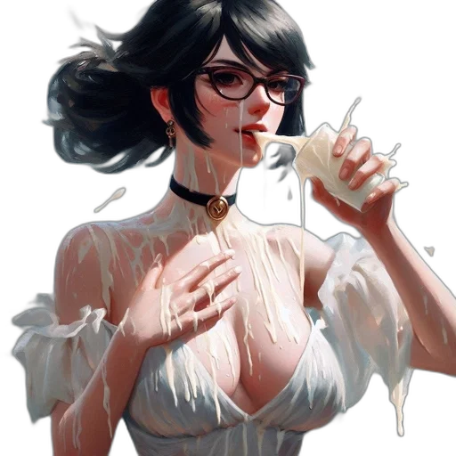 dress, staff, face, weapon transparent PNG cut-out