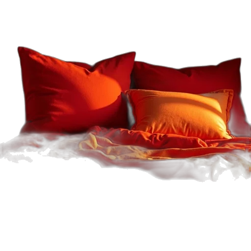 furniture, photorealistic, 3d render, red transparent PNG cut-out