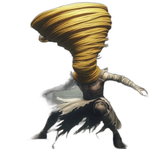 hair, hat, creature, staff transparent PNG cut-out