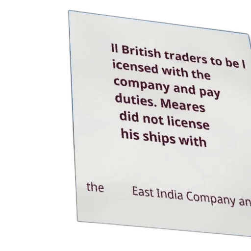 document, discusses, british, traders transparent PNG cut-out