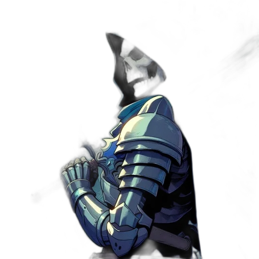 robot, sword, mask, staff transparent PNG cut-out