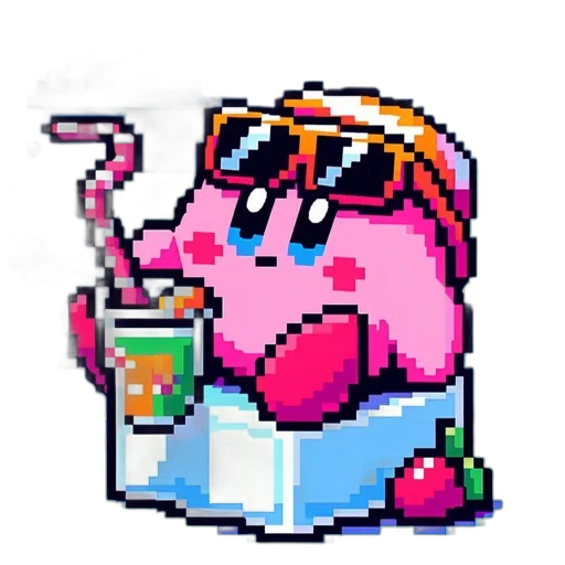 food, animal, pixel art, vaporwave transparent PNG cut-out
