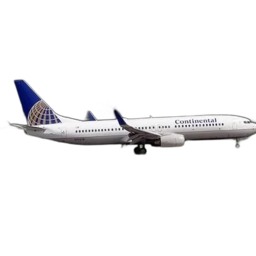 continental, airlines, plane, taking transparent PNG cut-out