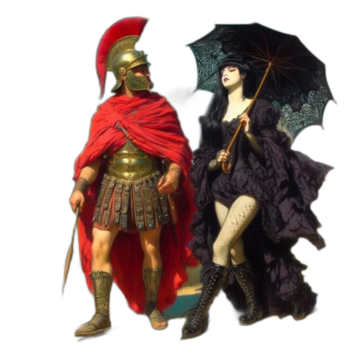 umbrella, mask, concept art, fantasy art transparent PNG cut-out