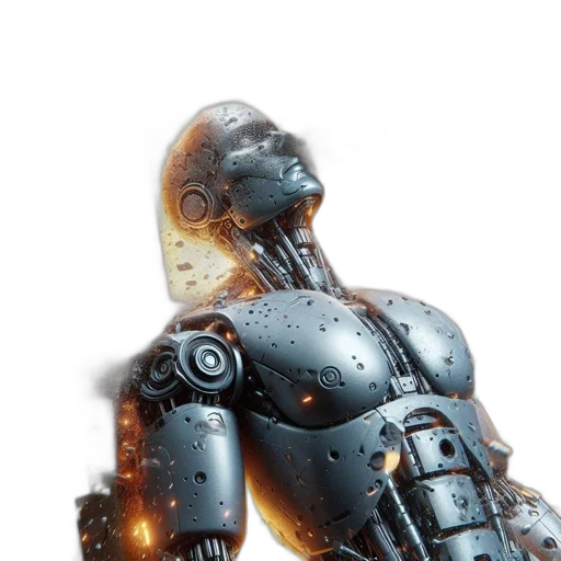 robot, weapon, face, concept art transparent PNG cut-out