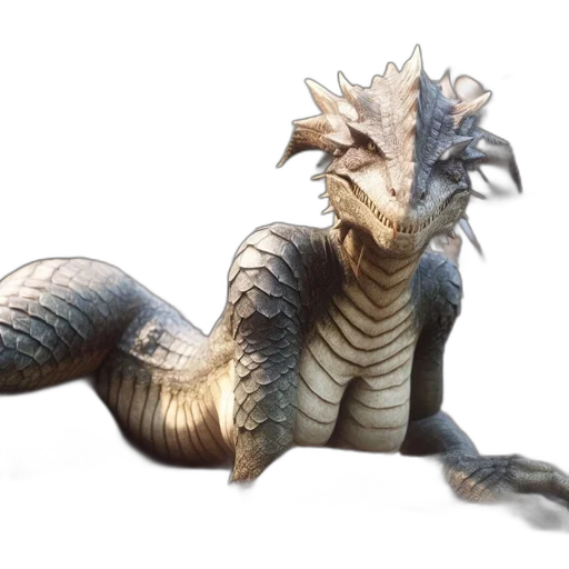 dragon, creature, animal, staff transparent PNG cut-out