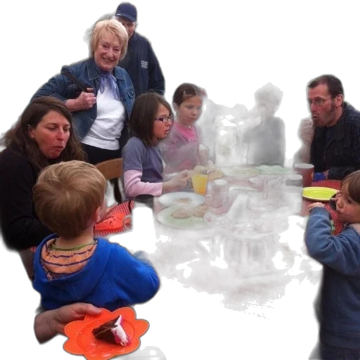 photorealistic, 3d render, group, people transparent PNG cut-out