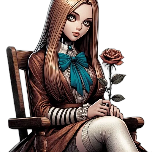 staff, flower, jewelry, comic book art transparent PNG cut-out