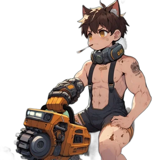 weapon, staff, animal, robot transparent PNG cut-out