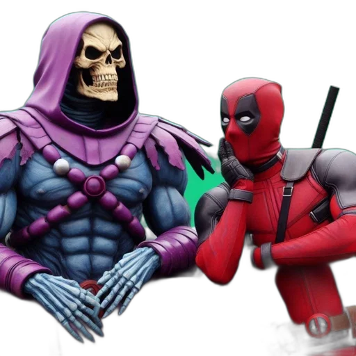 concept art, comic book art, 3d render, two transparent PNG cut-out