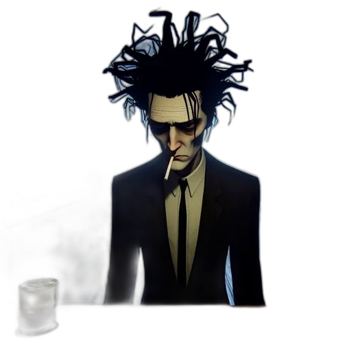mask, hair, jacket, face transparent PNG cut-out