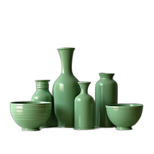 furniture, 3d render, photorealistic, green transparent PNG cut-out
