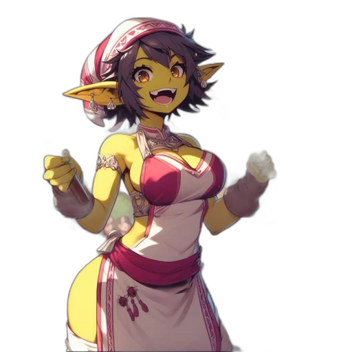 staff, dress, hat, concept art transparent PNG cut-out