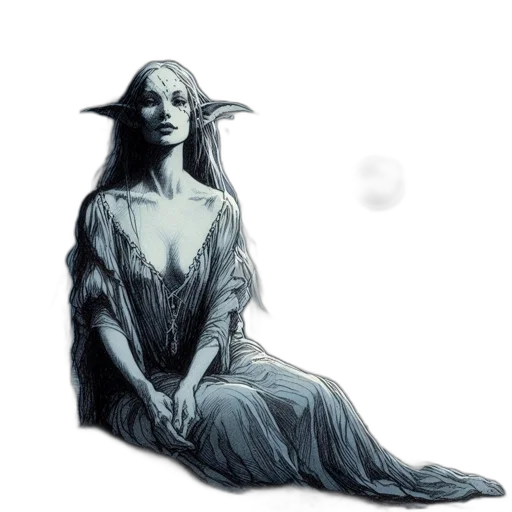 dress, creature, staff, mask transparent PNG cut-out