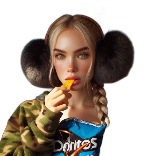 jacket, food, hair, face transparent PNG cut-out