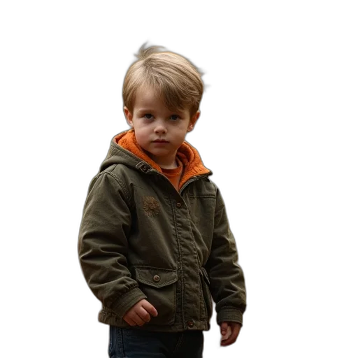 jacket, face, staff, creature transparent PNG cut-out