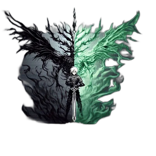dragon, sword, crown, weapon transparent PNG cut-out
