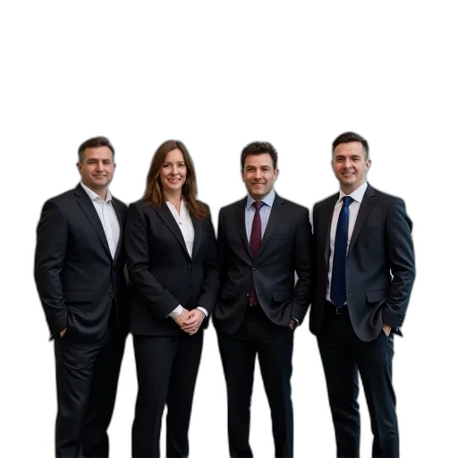 staff, jacket, four, people transparent PNG cut-out