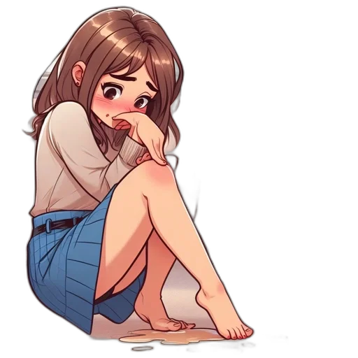 dress, face, shoes, creature transparent PNG cut-out
