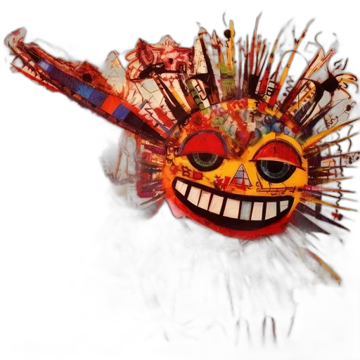 mask, staff, weapon, crown transparent PNG cut-out
