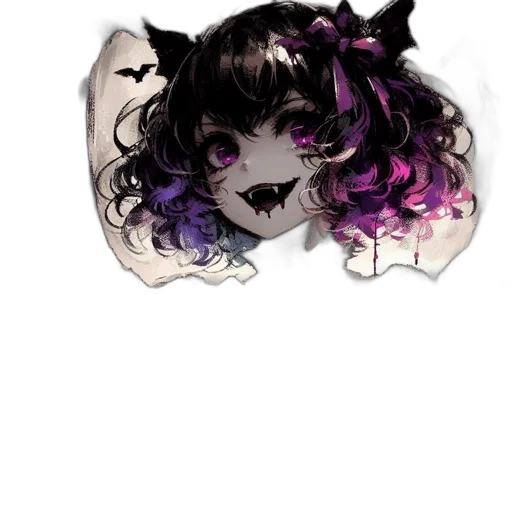 hair, mask, creature, staff transparent PNG cut-out