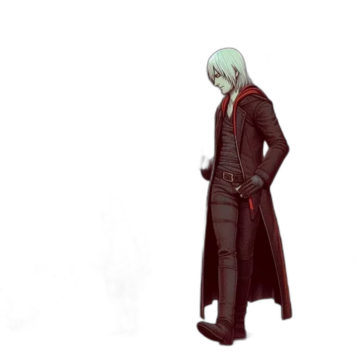 jacket, staff, sword, robot transparent PNG cut-out
