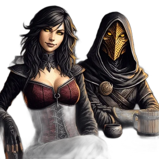 mask, fantasy art, concept art, comic book art transparent PNG cut-out