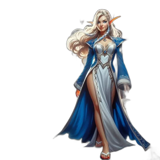 dress, staff, fantasy art, concept art transparent PNG cut-out