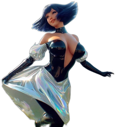 dress, concept art, fantasy art, 3d render transparent PNG cut-out