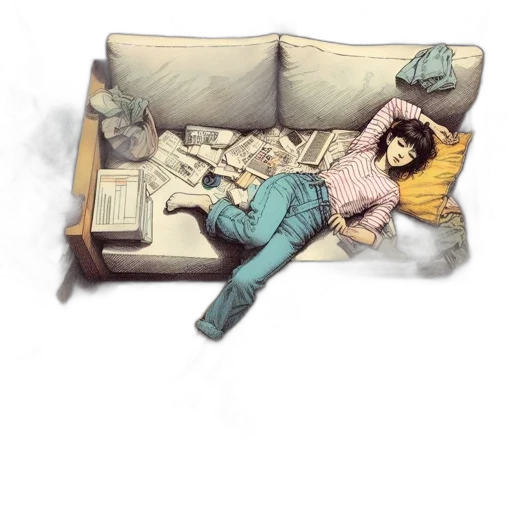 furniture, watercolor, concept art, comic book art transparent PNG cut-out