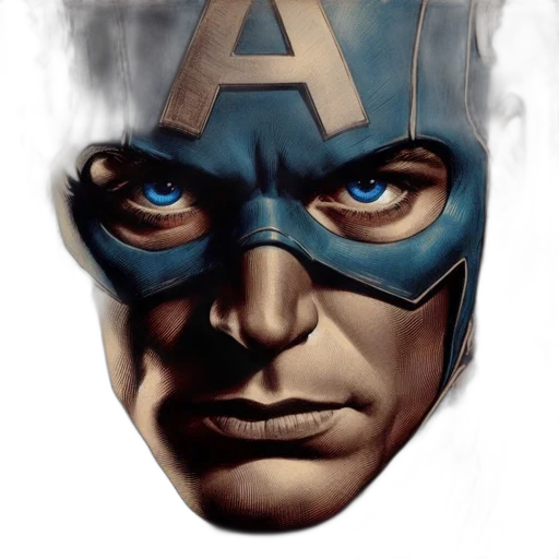 mask, face, comic book art, photorealistic transparent PNG cut-out