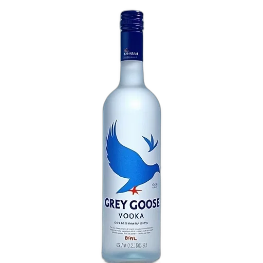 bottle, blue, grey, goose transparent PNG cut-out