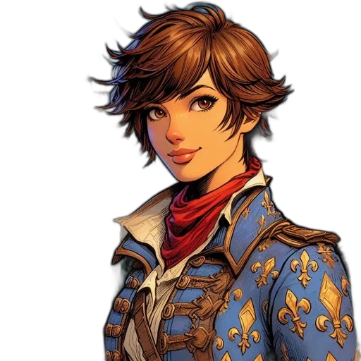 face, jacket, staff, fantasy art transparent PNG cut-out