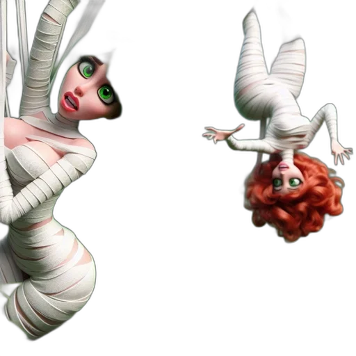 creature, hair, mask, concept art transparent PNG cut-out