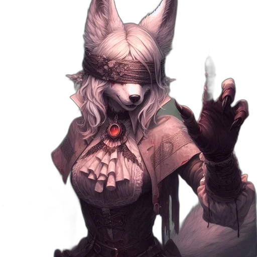 mask, staff, dress, creature transparent PNG cut-out