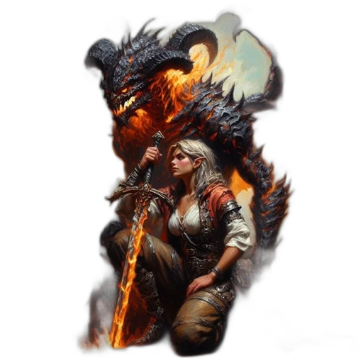 dragon, staff, sword, weapon transparent PNG cut-out