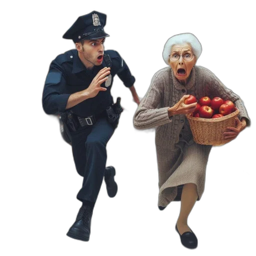 concept art, city street, police, officer transparent PNG cut-out