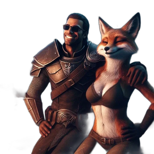 animal, concept art, fantasy art, cyberpunk transparent PNG cut-out
