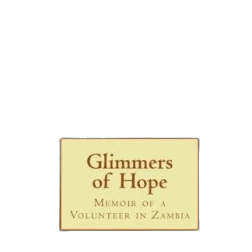 glimmers, hope, memoir, volunteer transparent PNG cut-out