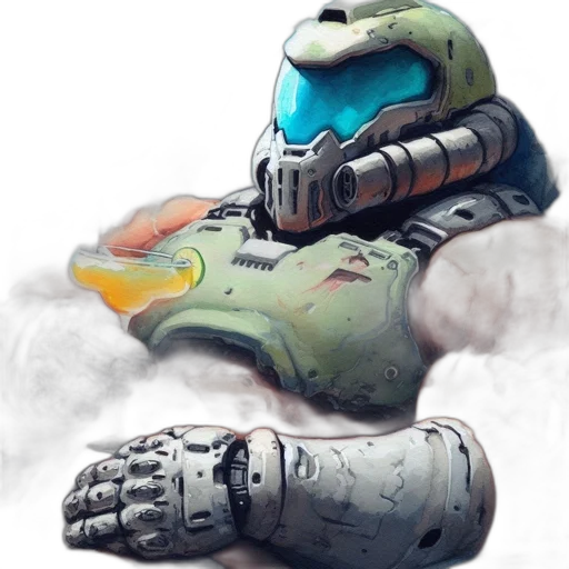 robot, weapon, mask, face transparent PNG cut-out