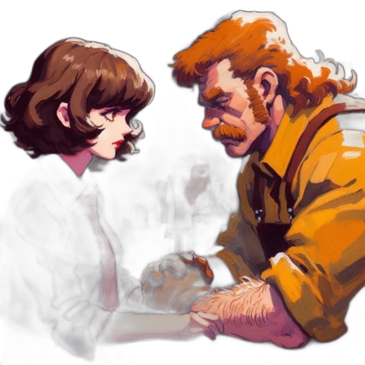 jacket, concept art, watercolor, comic book art transparent PNG cut-out
