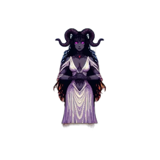creature, staff, dress, crown transparent PNG cut-out