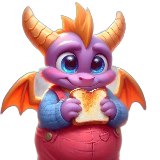 dragon, creature, animal, staff transparent PNG cut-out