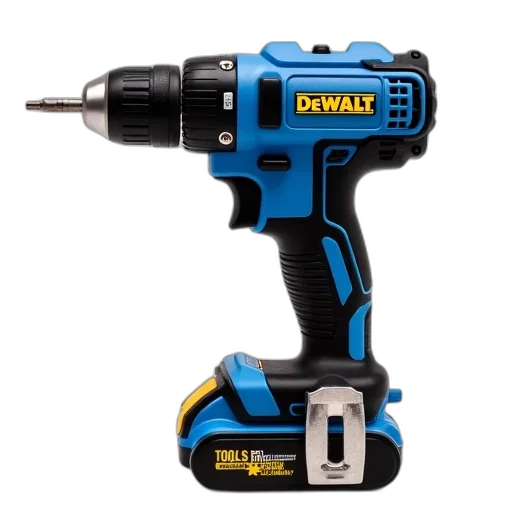 blue, black, cordless, drill transparent PNG cut-out