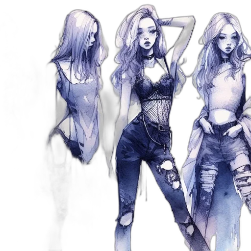 concept art, fantasy art, comic book art, cyberpunk transparent PNG cut-out