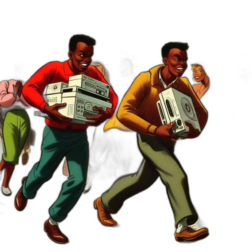 comic book art, concept art, two, men transparent PNG cut-out