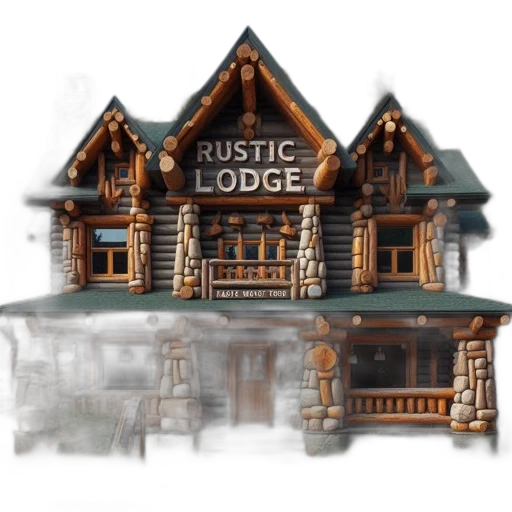 building, concept art, 3d render, pixel art transparent PNG cut-out