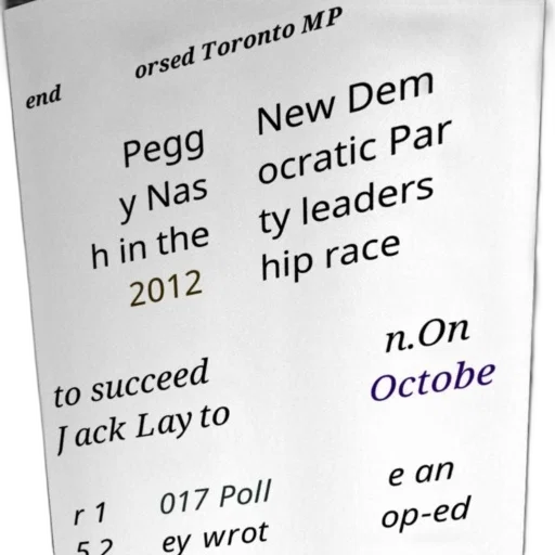 endorsement, toronto, pegg, nas transparent PNG cut-out