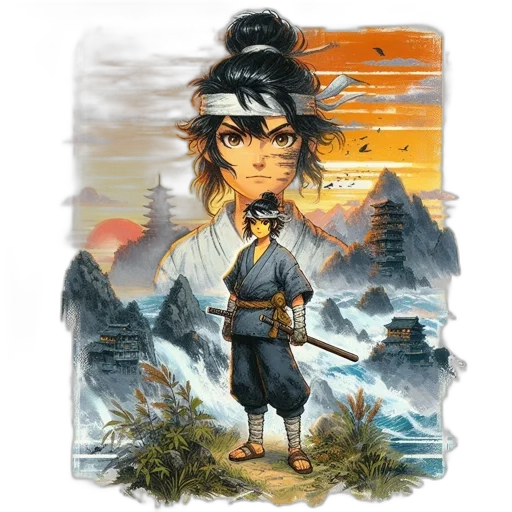 staff, sword, hat, face transparent PNG cut-out